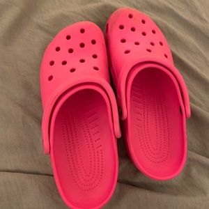 Hot pink women’s crocs